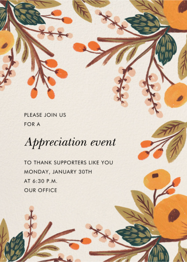Harvest Floral - Business Event Invitation by Rifle Paper Co.