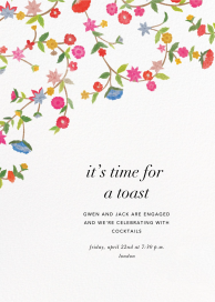 Stitched Floral II - Engagement Party Invitation by Oscar de la Renta