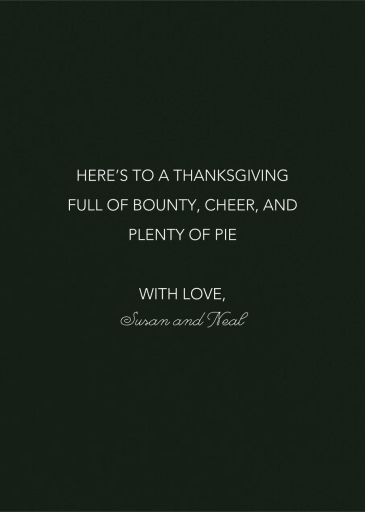 Plenty of Thanks (Dylan Mierzwinski) by Red Cap Cards - Back