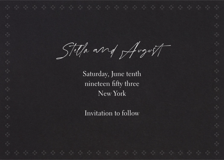 With Much Love - Save the Date by Paperless Post - Back
