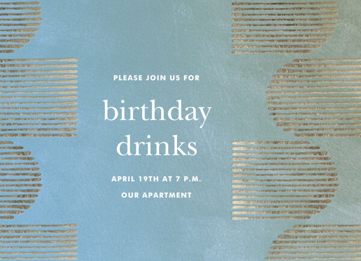 Inlay - Birthday Invitation by Kelly Wearstler