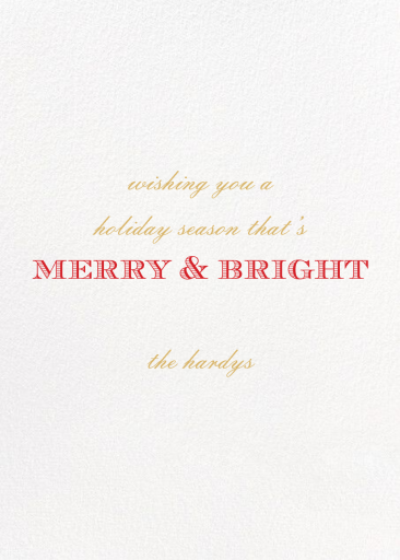 Perle Tall - Holiday Card by Paperless Post - Back