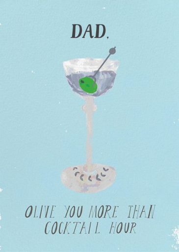 A Martini for Pops - Father's Day Card by Mr. Boddington's Studio