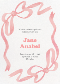 Soft Ribbons - Birth Announcement by Paperless Post