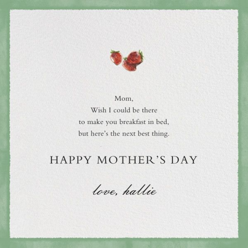 Breakfast in Bed - Mother's Day Card by Paperless Post - Back