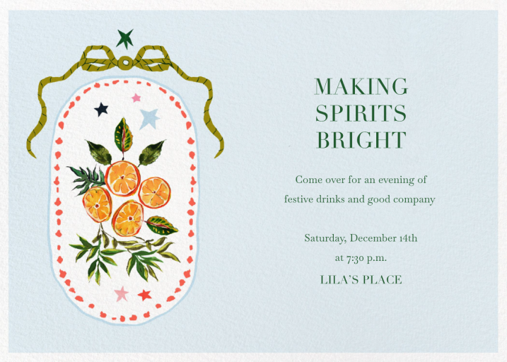 Bow and Citrus (Inslee Fariss) - Invitation by Dogwood Hill