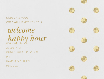 Polka Dot (Horizontal) - Corporate Reception Invitation by Oscar de la Renta