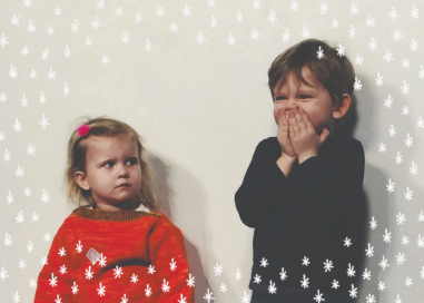 White Stars - Holiday Card by Linda and Harriett