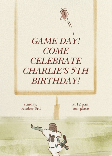Watercolor Football Invitation