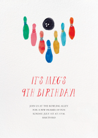 Hit the Pins - Birthday Invitation by Mr. Boddington's Studio