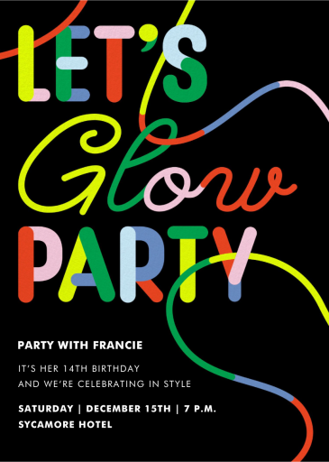 Glow Party - Invitation by Paperless Post