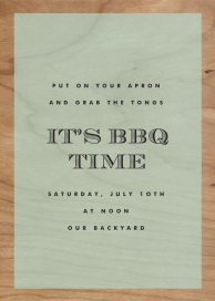 Wood Grain Color Block - Dinner Party Invitation by Paperless Post