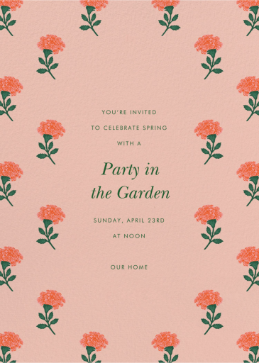 Dianthus Floral - Spring Party Invitation by Rifle Paper Co.