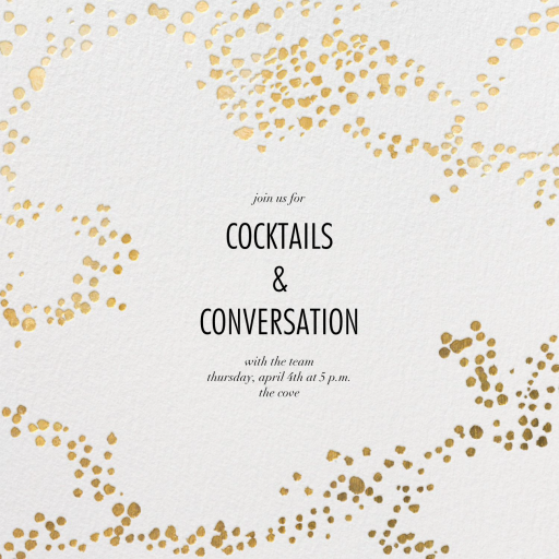 Metallic Paint Splatter - Cocktail Party Invitation by Kelly Wearstler