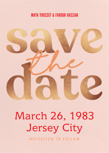 First Blush - Save the Date by Paperless Post