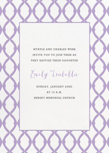 Lady Bexborough - Baptism & Christening Invitation by Paperless Post