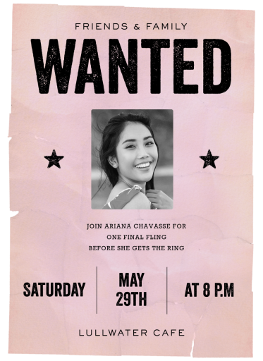 Most Wanted - Bachelorette Party Invitation by Paperless Post