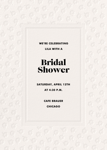 Minimalist Textured Invitation