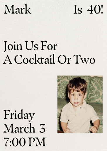 Happy Spaces - 40th Birthday Invitation by Goods Gang