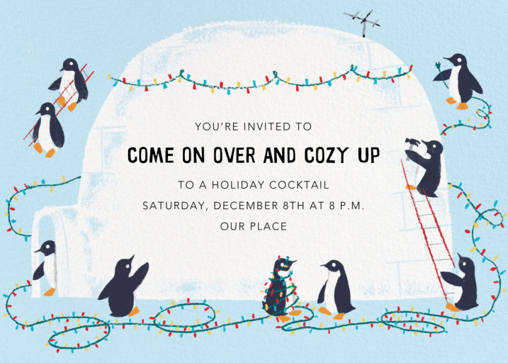 Southern Lights - Holiday Party Invitation by Paperless Post