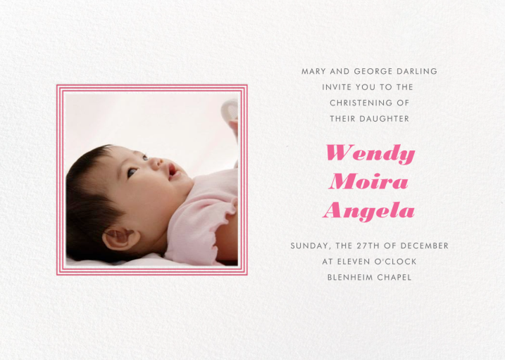 Square Frame - Baptism & Christening Invitation by Paperless Post