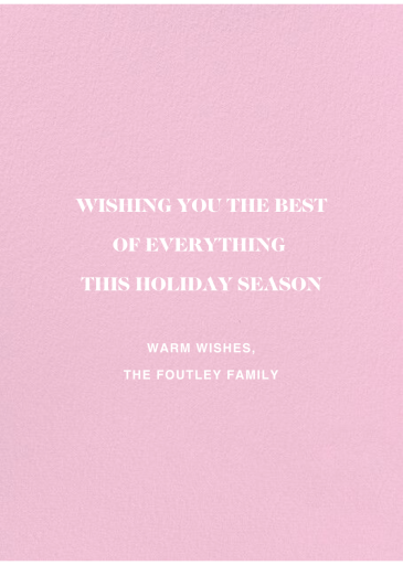 Silver Tinsel (Krista Perry) by Red Cap Cards - Back