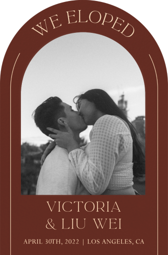 Under the Arch - Elopement Announcement by Paperless Post