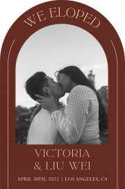 Bajo el arco - Anuncio de fuga amorosa por Paperless Post