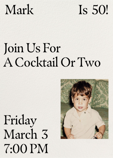 Happy Spaces - 50th Birthday Invitation by Goods Gang