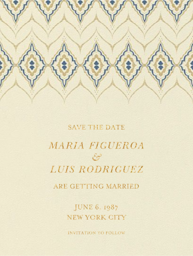 Silk Road (Save The Date) - Invitation by Crane & Co.