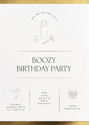 Cocktail Jigger - Birthday Invitation by Paperless Post