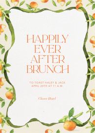 Clementine Border - Wedding Brunch Invitation by Clementina Sketchbook