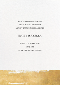 Simple Brushstroke - Baptism & Christening Invitation by Sugar Paper