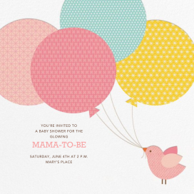 Bird Balloon Invitation by Petit Collage