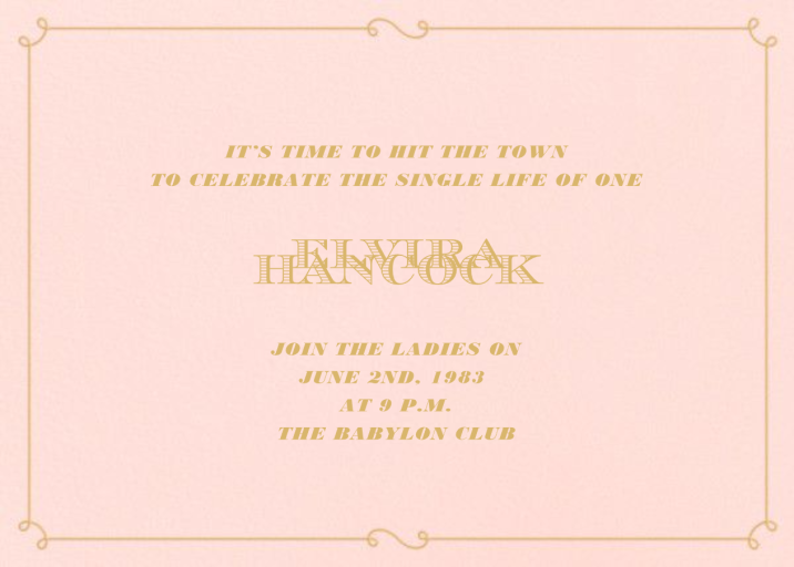 A Bachelorette To Forget - Bachelor Party Invitation by Derek Blasberg - Back