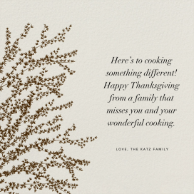 Forsythia Branch - Thanksgiving Card by Paperless Post