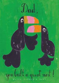 Illustrated Toucan Father's Card
