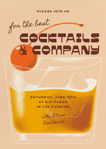 Whiskey Sour - Cocktail Party Invitation by Paperless Post