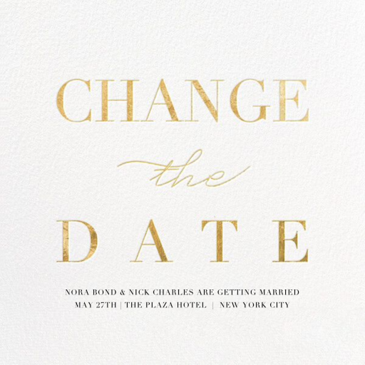 Remnant (Change the Date) - Change the Date Card by Paperless Post