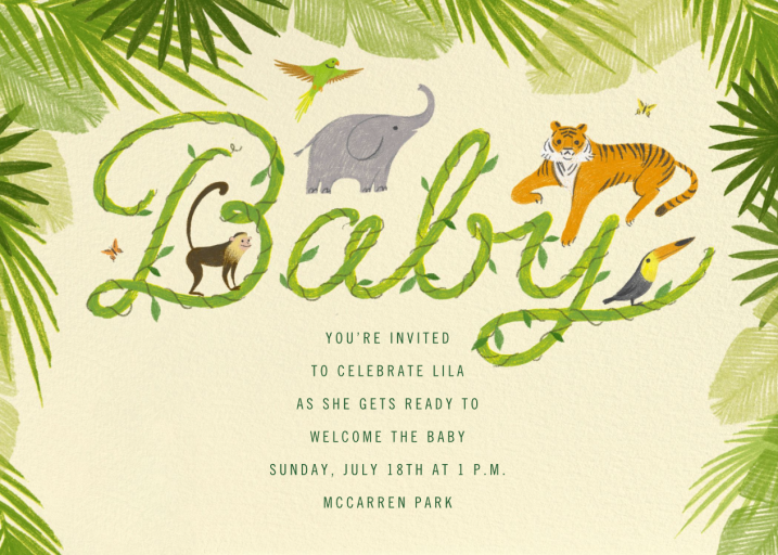 The Vine Print - Baby Shower Invitation by Paperless Post