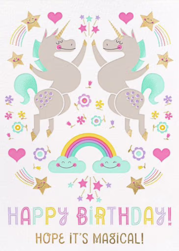 Unicorn High Five (Greeting) - Birthday Card by Hello!Lucky