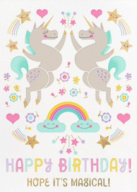 Unicorn High Five (Greeting) - Birthday Card by Hello!Lucky