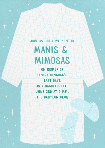 Robe and Slippers - Invitation by Paperless Post