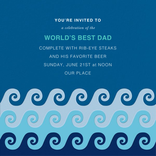 Tide Pool - Father's Day Invitation by Jonathan Adler