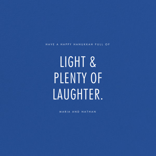 Lumina (Greeting) - Hanukkah Card by Kelly Wearstler - Back