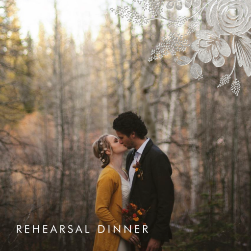 Heather and Lace Photo (Square) - Rehearsal Dinner Invitation by Rifle Paper Co.
