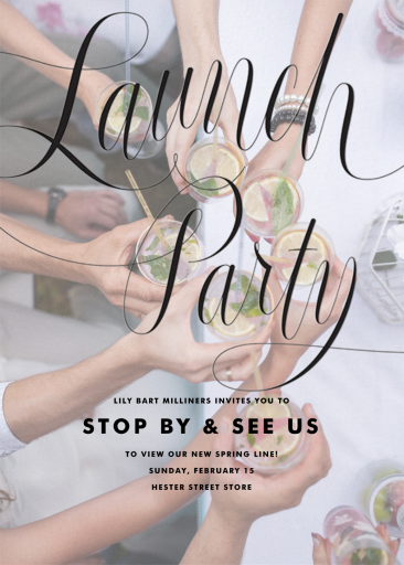 Marcellina Photo - Launch Party Invitation by Paperless Post