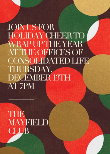 Jumbo Confetti - Holiday Party Invitation by Paperless Post
