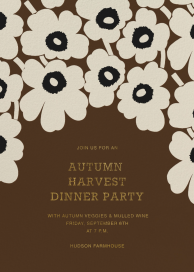 Green Floral Holiday Invitation