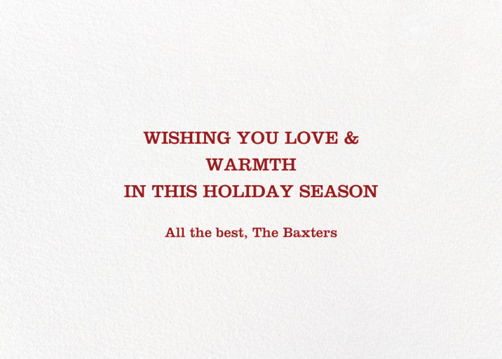 Village Holiday Card by Paper Source - Back